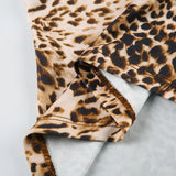 KYLETHOMASW  -  Autumn new retro leopard print long sleeved T-shirt with European and American round neck tight bottom top