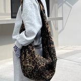 KYLETHOMASW  -  Y2k Aesthetic Leopard Women Shoulder Bags Luxury Design Grunge Harajuku Hobo Bag Fashion All Match Handbags Crossbody Streetwear