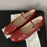 KYLETHOMASW  -  New Footwear Designer Shallow Women Flats With Shoes Female Round Toe Fashion Buckle Strap Ladies Flats Mary Janes Lolita Shoes