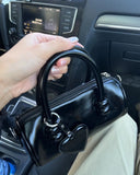 KYLETHOMASW  -  Vintage Pu Leather Black Messenger Bag Women New Retro Handle  Crossbody Bags Ladies Boston Pillow Y2k Handbag Aesthetic