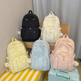KYLETHOMASW  -  Women's Large Capacity Drawstring Backpack Female Fresh Aesthetic Daily School Book Bag New Fashion Trend Back Pack