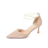 KYLETHOMASW  -  Sharp Pointed High Heels Women New French Style Single Shoe Sandals Women Paired with A Skirt Thin Heeled Pumps Women Shoes