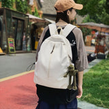 Kylethomasw New Solid Backpack For Women 2024 Trendy Female Waterproof Student Laptop School Bag Men College Backpack Travel Nylon Book Bags