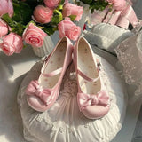 KYLETHOMASW  -  Original Lolita Style Leather Shoes for Women Spring and Autumn Mary Janes Round Head Sweet Cute Elegant Casual Lady Pupms