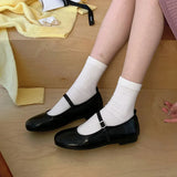 KYLETHOMASW  -  New Summer Spring Fashion Buckle Strap Women Mary Janes Flats Shoes Casual Female Round Toe Soft Dress Ladies Flat With  Shoes