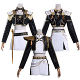 KYLETHOMASW  -  Black Golden Rumi Zoey Mira Cosplay , Costume Wig Women Suit Halloween Party Role Playing Outfit
