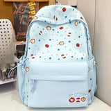 KYLETHOMASW  -  Y2k Star Printing Sweet Kawaii Backpack Women Students Casual Letter Embroidery Backpacks Fashion High-capacity Cute Schoolbags