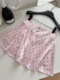 KYLETHOMASW  -  Summer Women Vacation Korean Rave Gyaru Coquette Birthday 2000s Polka Dot Night Club Outfits 2 Piece Set Camisole + Mini Skirt