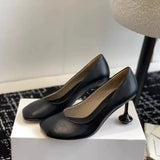 KYLETHOMASW  -  Star style Fashion Square toe Soft Leather Women Pumps Spring Autumn Office Lady Stiletto High heels Female Party Dress Shoes