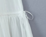KYLETHOMASW  -  Women Lace Spliced White Spaghetti Straps Long Dress Sexy Elegant Holiday Party Summer Dress Maxi Robe