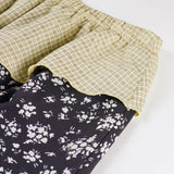 KYLETHOMASW  -  Y2k Low Waist Patchwork Flower Print Irregular Fashion Slight Strech Mid-length Skirts