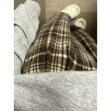 KYLETHOMASW  -  Vintage Woolen Plaid Pants Women Autumn Winter Korean Fashion Harajuku Baggy Check Loose Trousers Casual 90s Aesthetic New