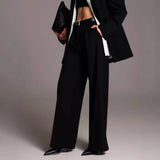 KYLETHOMASW  -  Minimally Sophisticated Suit with Wide Leg Pants for Women Spring New High Waisted Drape