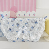 KYLETHOMASW  -  Sweet Kawaii Y2k Aesthetic Chic Handbags Cartoon Cute Cat Print Shoulder Bag Japanese Patchwork Lace Fairy Bow Crossbody Bags