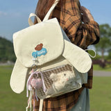 KYLETHOMASW  -  Lovely Sweet Ear Ita Mochila 2025 New Teenage Girls Mochilas Student Backpack School Trendy Bag Commuter Bags for Woman