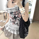 KYLETHOMASW  -  Y2k Polka Dot Print Tote Bags for Woman Large-capacity Shopping Sac Femme Shoulder Underarm Bag Bolsos mujer Bolsas Bolsa