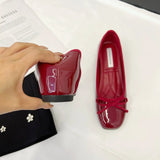 KYLETHOMASW  -  Increase Height 5cm Women Pumps Women Round Toe Bow-knot Sweet Ballet Shoes Office Woman Shallow Mouth Mary Jane Shoes