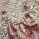 KYLETHOMASW  -  floral printed mini dress V-neck ruffled neckine sexy women party dress new bohemian spring summer dress