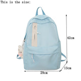 Kylethomasw New Simple Design Solid Color Woman Backpack Teenager Student School Bag For Teenage Girls Boys Man Book Rucksack