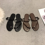 KYLETHOMASW  -  Rubber Flip Flops Shoes Low Hawaiian Fabric Rome PU Hoof Heels Shoes Rubber Flip Flops Low Hawaiian Rome Fabric PU Hoof