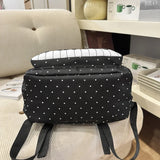 KYLETHOMASW  -  Piano Key Polka Dot Backpack Girls Music Embroidery Large Capacity School Bag Lightweight Nylon Daily Travel Student Rucksack