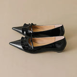 KYLETHOMASW  -  Summer New Wave Design Women's Flat Shoes Pointed Toe Shallow Slip-on Female Single Shoes Solid Color Versatile Ladies Footwear