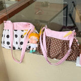 KYLETHOMASW  -  Polka Dot Tote Bag Shoulder Crossbady Bags Commuter Casual Bolsa High Capaci Bolsos mujer Ins Canvas Bolsas Sac Femme