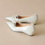 KYLETHOMASW  -  Summer New Wave Design Women's Flat Shoes Pointed Toe Shallow Slip-on Female Single Shoes Solid Color Versatile Ladies Footwear