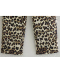 Kylethomasw  Female Vintage Leopard Print High Waist Pants Fashion Button Pockets Straight Leg Pant Female Casual Slim Trousers