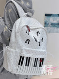 KYLETHOMASW  -  Wave Point Piano Print Mochilas Mujer Large Capaci Mochila Hot Sale Popular Bag 2026 New Trendy Bolsas Backpack Bags for Woman