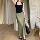 KYLETHOMASW  -  100% Cotton Summer Long Trumpet Skirts Women Flattering High Waist Wrap Hips Skirt Female 2024