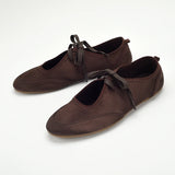 KYLETHOMASW  -  Walking Ballet Flats for Women Comfortable Shoes Casual Streetwear Lace Up Soft Cloth Shoes Ladies Spring Autumn Chic Loafers