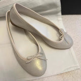 KYLETHOMASW  -  Trend Shimmer Glitter Bow Round Toe Women's Flats and Loafers Soft Satin Daily Zapatillas De Mujer Sweet Dating Sapato Feminino