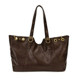 KYLETHOMASW  -  Retro Soft Leather Polka Dot Pleated Tote Bag Women Solid Color Large Capacity Shoulder Bag Versatile Daily Commuting Bag New