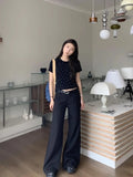 KYLETHOMASW  -  Y2k Vintage Streetwear Wide Leg Pants Women American Retro Female Grunge Casual Fashion Loose Trousers Summer 2024