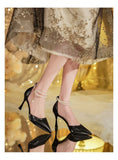 KYLETHOMASW  -  Sharp Pointed High Heels Women New French Style Single Shoe Sandals Women Paired with A Skirt Thin Heeled Pumps Women Shoes
