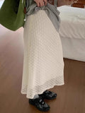 KYLETHOMASW  -  French Embroidered Hook Flower Half Length 2025 Summer Women New Aging Reduction High Waist Hip Wrapping  Lace Skirts