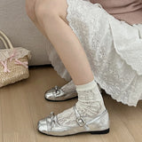 KYLETHOMASW  -  Designer Spring Women Mary Jane Shoes Fashion Square Toe Ladies Comfort Soft Sole Flats Women's Comfort Ballerinas Shoes