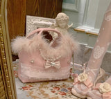 KYLETHOMASW  -  Pearl Bow Bag Original Sac Femme Shoulder Crossbady Bolso Sweet Princes Hand Bags for Woman Lace Spliced Bolsos De Mujer