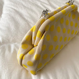 KYLETHOMASW  -  Women Polka Dot Soft Fabric Cloud Shoulder Bag Chain Crossbody Bags New Trend Casual Daily Fashion Handbags and Purses