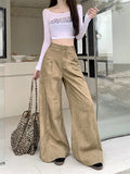 KYLETHOMASW  -  Y2K Aesthetic Wide Leg Jeans Women Korean Streetwear Baggy High Waist Trouser Summer Fashion All Match Chic Straight Denim Pants