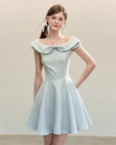 KYLETHOMASW  -  Summer Fashion Mini Dress Women Slim Fit Elegant Short Sleeves A Line Dresses French Chic Female Casual Sweet Cute Ladies Dress