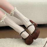 KYLETHOMASW  -  New Spring Thick Heel Women Mary Jane Shoes Fashion Rhinestone Buckle Strap Shoes Ladies Outdoor Elegant Dress Pumps