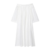 KYLETHOMASW  -  Autumn White Loose Dress Minimalist Lazy Off-shoulder Tube Dress Evening Dresses Party Dresses Vestidos