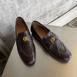 KYLETHOMASW  -  New Women Genuine Calfskin Slip On Round Toe Square Heel Shallow Casual Spring Outdoor Ladies Shoes