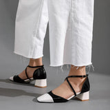 KYLETHOMASW  -  Ladies Pumps 2025 Sweet Toe 4.5cm Heels Patent Leather Buckle Big Size Date Summer Red C2234