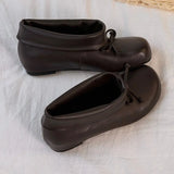 KYLETHOMASW  -  Women's Round Toe Bow Ballet Mary Jane Shoes Low Block Heel Slip On Pump Casual Office Daily Wide Mouth Dress Flat Footwear