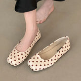 KYLETHOMASW  -  Brand Women Flats Fashion Round Toe Weave Pointed Toe Slip On Single Shoes Flat Heel Boat Shoes Soft Ballet Shoes