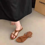 KYLETHOMASW  -  Summer New Fashion Versatile Flip Toe Soft Sole Sandals Women's Outer Wear Soft Sole Non-slip Beach Strap Sandals