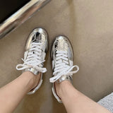 KYLETHOMASW  -  Women's Genuine Leather Outdoor Walking Shoes Casual  Fashionable Sports Platform Shoes For Women White Flat Shoes For Women